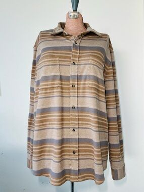 Hurley Striped Shirt in Brown and Blue